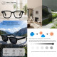 Lunettes Connectées Avec Caméra 8 Mégapixels Vidéo 1200P Assistant Vocal IA WiFi Et Verres Anti Lumi