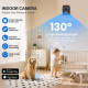 Caméra De Surveillance WiFi Intérieure 1080P Rechargeable Avec Base Magnétique Vision Nocturne - www.yonis-shop.com