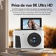 Appareil Photo Numérique 8K Pour Vlog Avec Autofocus Zoom 18x Écran IPS 3 Pouces WiFi Et Carte Mémoire 64 Go - www.yonis-shop...