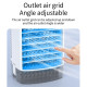 Rafraîchisseur D’Air Portable Avec Brumisation Ultrasonique 3 Vitesses Réservoir 1 L USB Minuterie