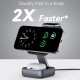 Chargeur Sans Fil Magnétique 3 En 1 Pliable Pour iPhone iWatch Et Air Pods Charge Simultanée Jusqu’à 15 W - www.yonis-shop.com