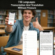 Dictaphone Vocal IA Magnétique Pour Smartphone Transcription Traduction 118 Langues 64 Go 36 Heures