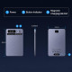 Dictaphone Vocal IA Magnétique Pour Smartphone Transcription Traduction 118 Langues 64 Go 36 Heures