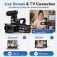 Caméscope Vidéo 6K Pour Filmer 64 MP Avec Écran Tactile 4 Pouces Zoom 18x Microphone Et Éclairage LE