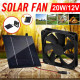 Extracteur D’Air Solaire 20 W Pour Cuisine Et Serre Avec Panneau Monocristallin IP65 Silencieux Sous