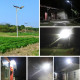 Lampadaire Solaire LED Extérieur 122 LED IP65 Avec Télécommande Panneau 15 W Batterie 16000 mAh Écla