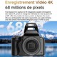 Appareil Photo Numérique 4K 68 Mpx Avec Écran Orientable Viseur À Hauteur De Taille Et Zoom 28x - www.yonis-shop.com