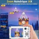 Appareil Photo Numérique Portable Pour Voyage 4K 48MP Double Objectif Autofocus Zoom 16x Écran 2,8 Pouces Carte 32Go Incluse ...