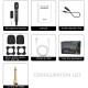 Microphone Sans Fil Pour Chant Avec Récepteur Bluetooth 5.0 Portée 30 Mètres Autonomie 8 Heures Jack 3.5 Et 6.35 Mm - www.yon...