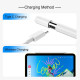 Stylet Pour iPad Avec Recharge Type-C Magnétique 8 Heures D’Autonomie Pointe Remplaçable Amovible Bl