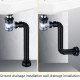 Siphon De Lavabo Anti-Odeurs En Acier Inoxydable À Évacuation Rapide Sortie Orientable À 360° Nettoy