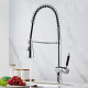 Robinet De Cuisine Cascade À Douchette Extractible Chaud Froid En Cuivre Rotation À 360° Revêtement 