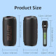 Enceinte Bluetooth Portable Extérieur 50W Bluetooth 5.2 Batterie 8000mAh Lumières RGB Appairage Stéréo - www.yonis-shop.com