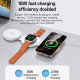 Chargeur Sans Fil 5 en 1 Pliable pour Téléphone Montre et Écouteurs avec Boîte de Rangement Intégrée et Sécurité Optimale - w...