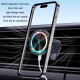 Chargeur Magsafe 15W Support Téléphone Sans Fil Magnétique Lumineux Pour Voiture et Bureau