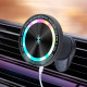 Chargeur Magsafe 15W Support Téléphone Sans Fil Magnétique Lumineux Pour Voiture et Bureau
