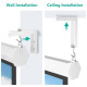 Support Mural Vidéoprojecteur Blanc Réglable Pour Écran Jusqu'à 20kg Installation Facile Sur Mur Ou 