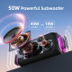 Enceinte Waterproof Portable Puissante 50W Avec Microphones Intégrés Pour Aventures En Plein Air