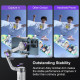 Stabilisateur Smartphone Pliable et Portable Avec Bras en Alliage d'Aluminium Pour Prises de Vue Gra
