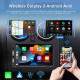 Autoradio 7 Pouces Double DIN Avec CarPlay Android Auto Bluetooth Et Caméra 4 Lumières