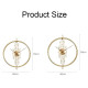 Horloge Murale Décorative Silencieuse En Métal Et Bois Pour Salon Chambre Et Bureau Taille 60cm Or