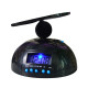 Réveil Volant Multifonction LED Pour Étudiants Avec Hélice Amovible En Plastique ABS Noir