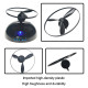 Réveil Volant Multifonction LED Pour Étudiants Avec Hélice Amovible En Plastique ABS Noir
