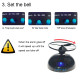 Réveil Volant Multifonction LED Pour Étudiants Avec Hélice Amovible En Plastique ABS Noir