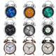 Horloge Réveil Métal Noir 4.5 Pouces Sans Tic-Tac Avec Lumière Nocturne et Sonnerie Extra Forte