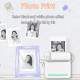 Mini Imprimante Étudiante Sans Encre Bluetooth Rose Pour Photos Vintage et Mémos
