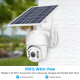 Camera IP Full HD 1080P 4G Surveillance Solaire Vision Nocturne Audio Bidirectionnel Alarme PIR Rada