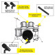 Microphone Dynamique 7 Pièces Pour Batterie Et Instruments Avec Installation Facile Et Excellente Re