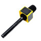 Microphone Station Logo Portable Pratique Carré Noir Pour Interviews et Conférences