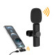 Microphone Sans Fil Lavalier Type-C 1 To 1 Pour Téléphone Mobile Vidéo En Direct Haute Qualité