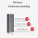 Dictaphone Intelligent Avec Écran HD Annulation Du Bruit Clip Arrière 8GB Noir