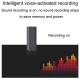 Dictaphone Intelligent Avec Écran HD Annulation Du Bruit Clip Arrière 8GB Noir