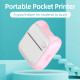 Mini Imprimante Bluetooth Portable Thermique Rose Avec 3 Rouleaux De Papier Coloré 200DPI Haute Réso