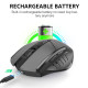 Souris Gaming Sans Fil Ergonomique 6 Boutons 1000/1200/1600 DPI Noir Bluetooth 4.0 et 5.0