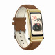 Montre Connectée Luxe 1.57 Pouces Bracelet Cuir Or Fonctions Appels Bluetooth Détachables IP67 Multi
