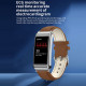 Montre Connectée Luxe 1.57 Pouces Bracelet Cuir Or Fonctions Appels Bluetooth Détachables IP67 Multi