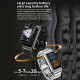 Montre Connectée Luxe 1.57 Pouces Bracelet Cuir Or Fonctions Appels Bluetooth Détachables IP67 Multi