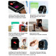 Montre Connectée Intelligente 1.7 Pouces Surveillance Santé Bluetooth IP68 Multisports Tactile Auton