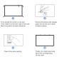 Écran De Projection Portable 72 Pouces En Polyester Pour Vidéoprojecteur Surface Anti-Plis Et Lavable Idéale Pour Cinéma Mais...