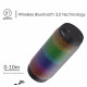 Enceinte Bluetooth LED Colorée Stéréo HiFi Sans Fil Avec Radio FM AUX NFC et Microphone Intégré Auto