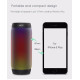 Enceinte Bluetooth LED Colorée Stéréo HiFi Sans Fil Avec Radio FM AUX NFC et Microphone Intégré Auto