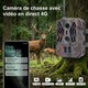 Caméra de Chasse 4G 4K Double Objectif Batterie 8000mAh Vision en Direct Live Infrarouge Invisible 940nm Détection 0,2s Étanc...