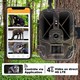 Caméra de Chasse 4G 4K 120MP Vision Nocturne Infrarouge Invisible 940nm Batterie Lithium Détecteur Mouvement Étanche IP65 - w...