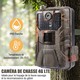 Caméra de Chasse 4G 4K 36MP Vision Nocturne No-Glow 940nm Longue Portée Batterie Rechargeable Détection 0,2s Étanche IP66 - w...