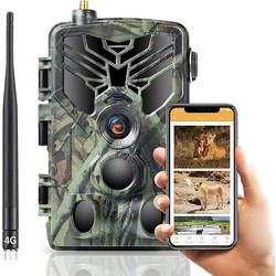 Caméra de Chasse 4G 4K 36MP Haute Autonomie Batterie 10000mAh Streaming Direct Grand Angle 120° Invisible IP66