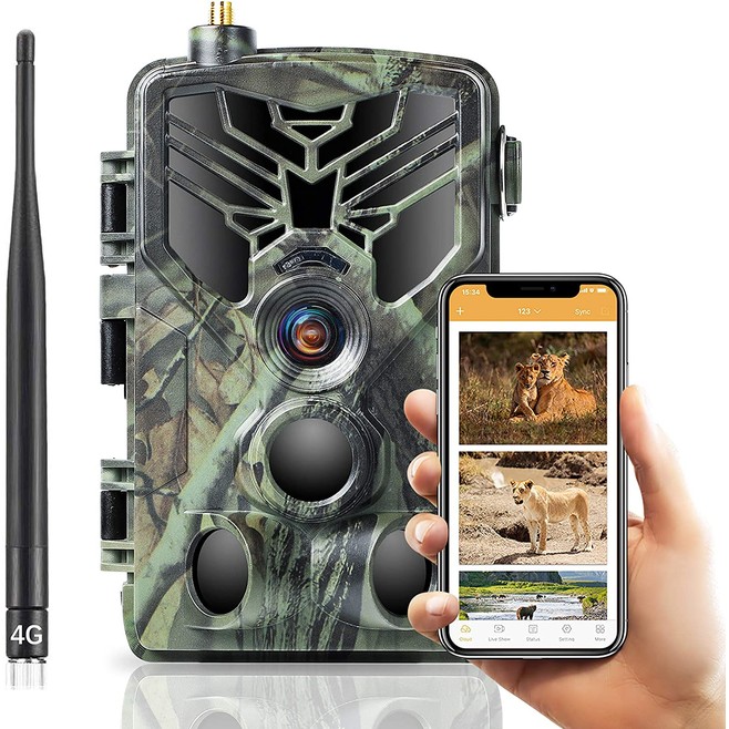 Caméra de Chasse 4G 4K 36MP Haute Autonomie Batterie 10000mAh Streaming Direct Grand Angle 120° Invisible IP66 - www.yonis-sh...